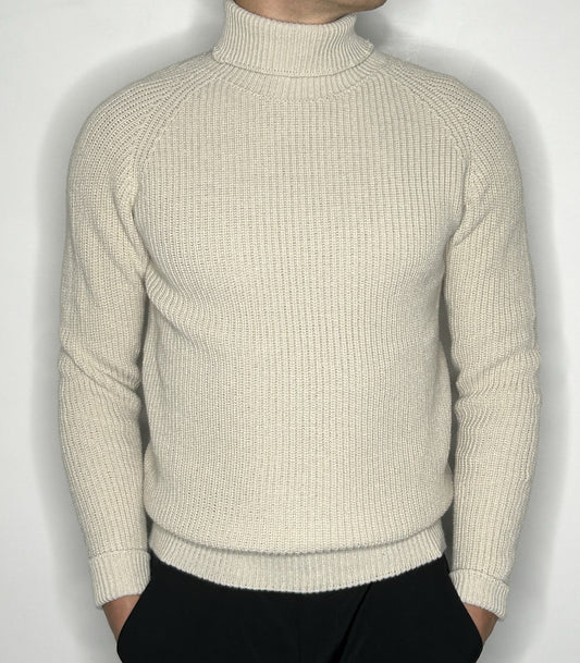 Turtleneck - Blue/Beige